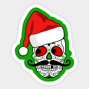 Christmas Sugar Skull Sticker